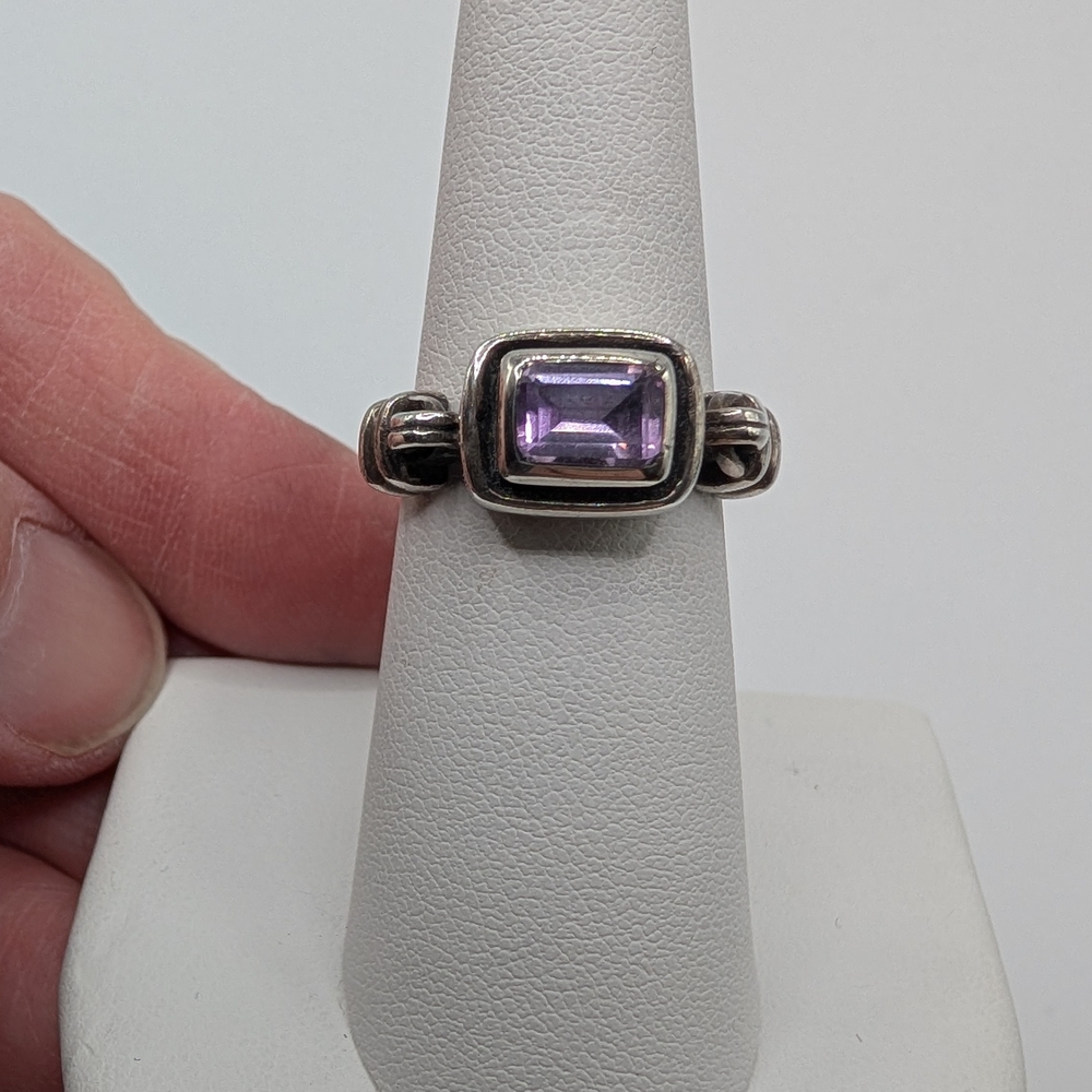 Sterling Silver Amethyst Ring - Picture 4 of 6